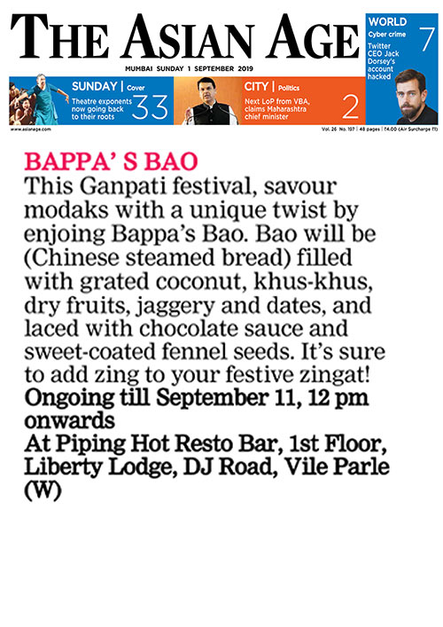 Piping Hot Asian Age 1st Sept